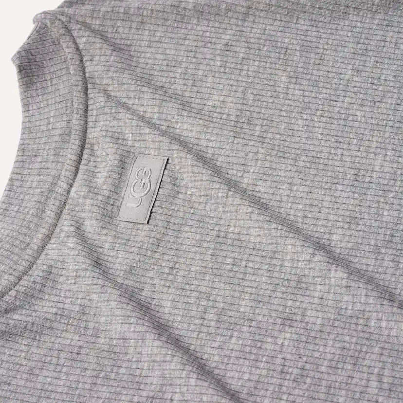 Femme Amarys Relaxed Rib Tee - GREY HEATHER