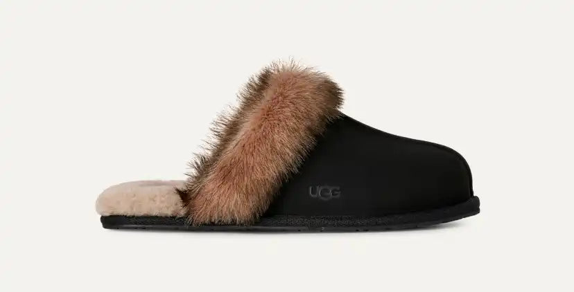 Femme Chausson Scuffette en nubuck - BLK