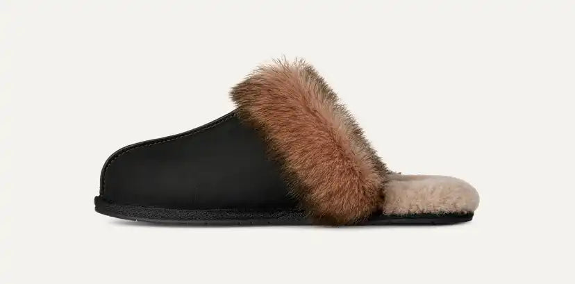 Femme Chausson Scuffette en nubuck - BLK