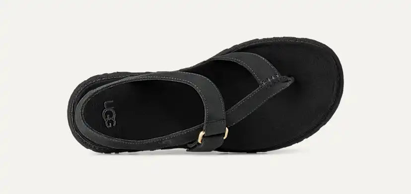Femme Sandale GoldenGaze Toe Post - BLACK