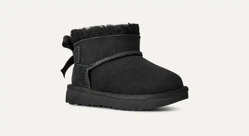 Tout Petit Botte Ultra Mini Bailey Bow - BLACK