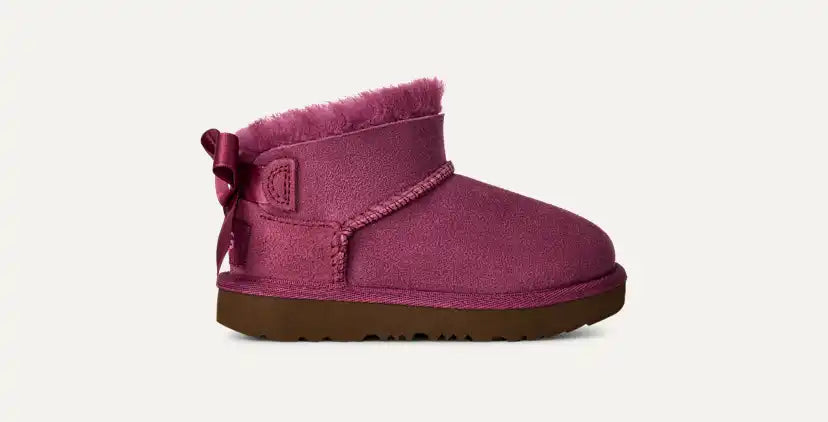 Tout Petit Botte Ultra Mini Bailey Bow - DARK WINTERBERRY